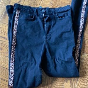 High rise black jeans